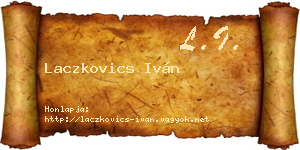 Laczkovics Iván névjegykártya