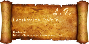 Laczkovics Iván névjegykártya
